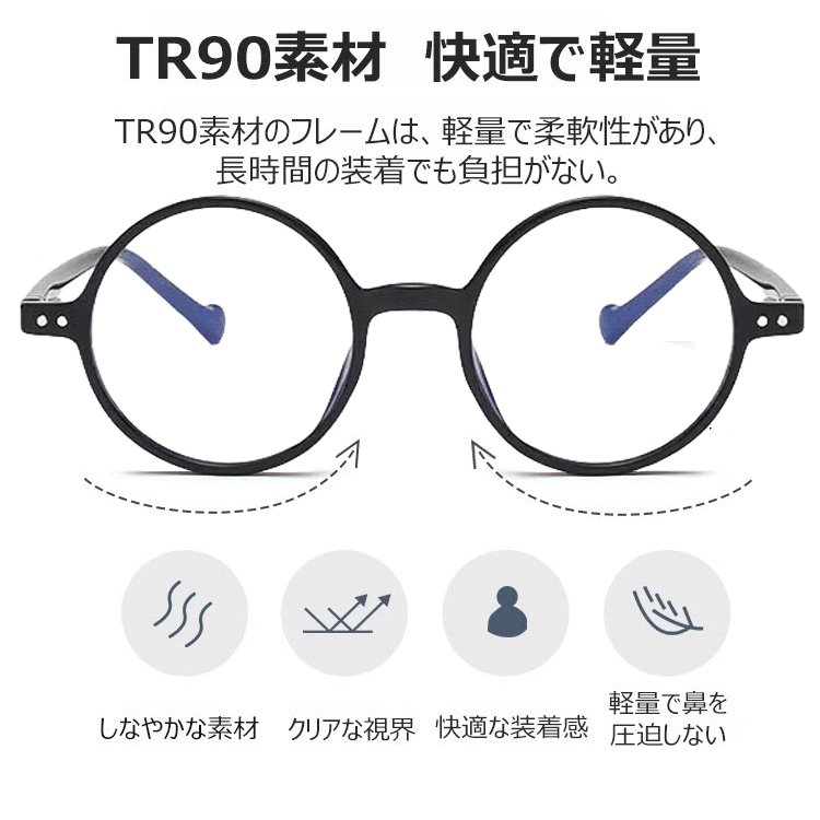 Eterlens 丸型ブルーライトカット老眼鏡 | 目の保護で疲労軽減｜アウトドア必需品-Eterlens