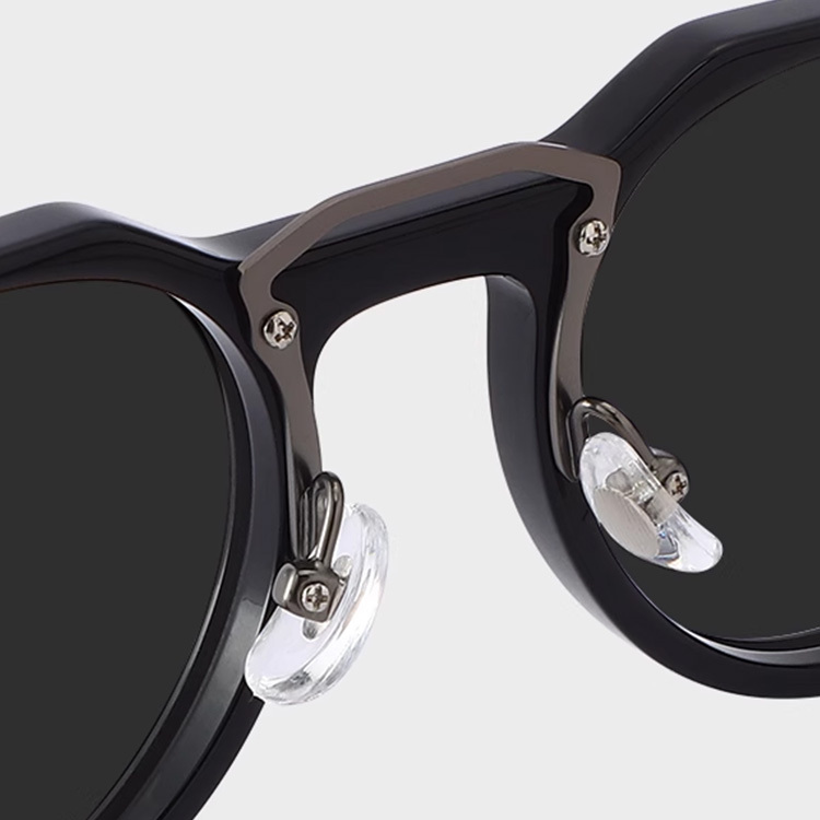 Eterlens 小さなラウンドフレームのアセテート風クラウン型｜UV400紫外線防止｜ヒップホップパンクスタイルサングラス-Eterlens