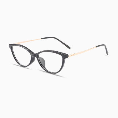 Eterlens｜超軽量9g モダンな細身キャットアイメガネ｜度付き対応｜素顔が明るく見える