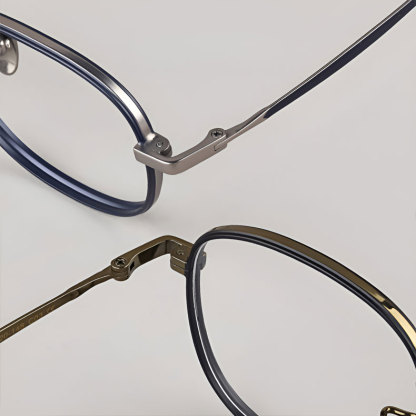 Eterlens|丸みを帯びたスクエア型チタンメガネ|デザイナーズモデル|オーダーメイド