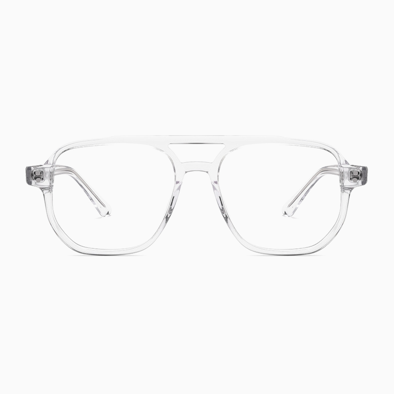 Eterlens｜アビエーターダブルブリッジリベットメガネ｜度付き対応｜レトロでエレガント