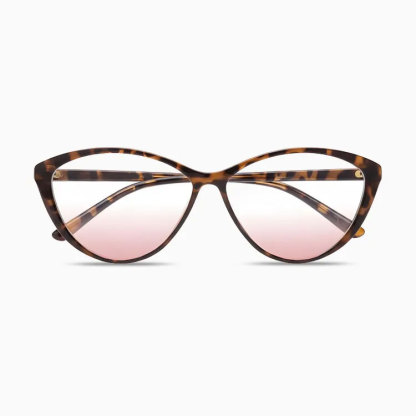 Eterlens | 9.5g フォックス型チークカラーレンズメガネ | 小顔効果ブルーライトカット | ガーリースタイル