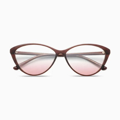 Eterlens | 9.5g フォックス型チークカラーレンズメガネ | 小顔効果ブルーライトカット | ガーリースタイル