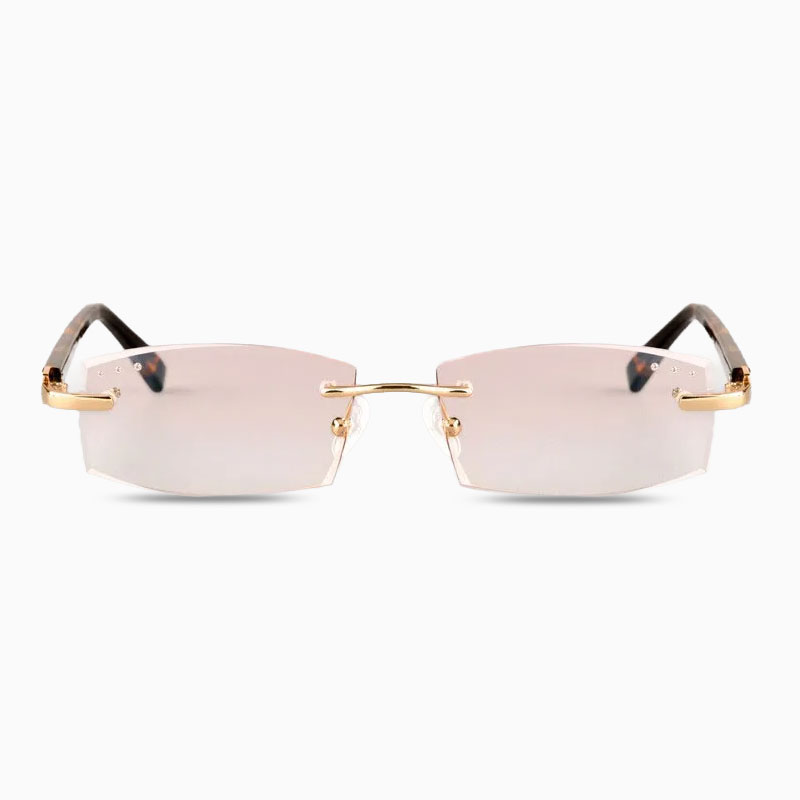 Eterlens ハイエンドリムレス老眼鏡 、ダイヤモンドカットレンズ、快適なフィット感で、日常使用に最適-Eterlens