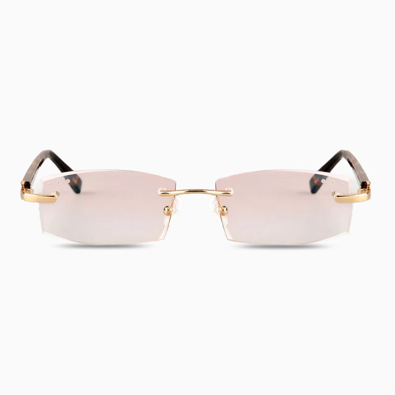 Eterlens ハイエンドリムレス老眼鏡 、ダイヤモンドカットレンズ、快適なフィット感で、日常使用に最適-Eterlens