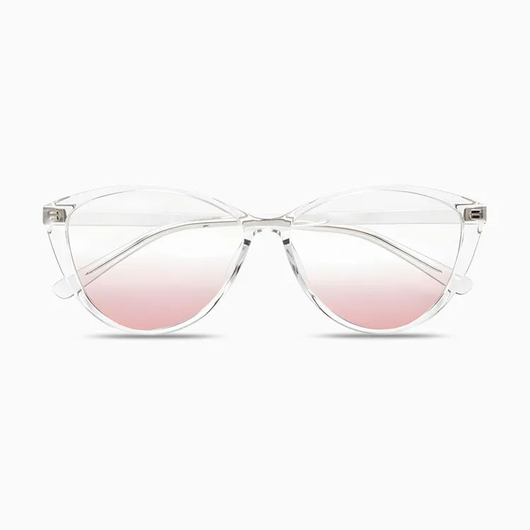 Eterlens | 9.5g フォックス型チークカラーレンズメガネ | 小顔効果ブルーライトカット | ガーリースタイル