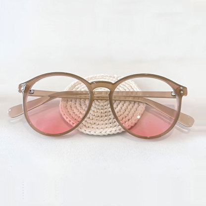 Eterlens | ビッグフレームチークメガネ | 小顔効果ブルーライトカット | 素顔に映える