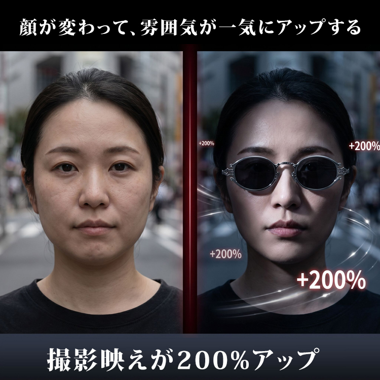 【ゴシックヴィンテージ・クロス唐草彫刻】Eterlens｜ヴィクトリア調スチームパンク丸型サングラス｜リーディンググラス対応・UVカット｜個性派レトロサングラス・アート系ファッションアイテム