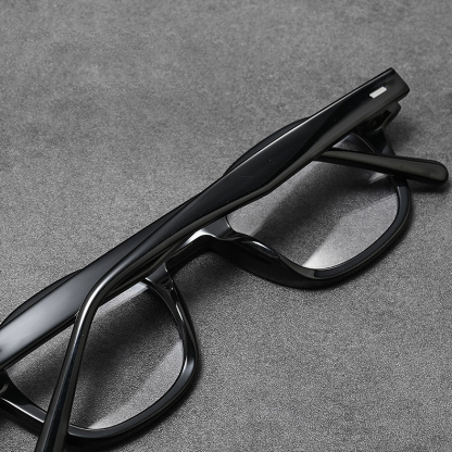 Eterlens｜レトロ風アセテート製小さめフレームメガネ｜クラシックな太セル