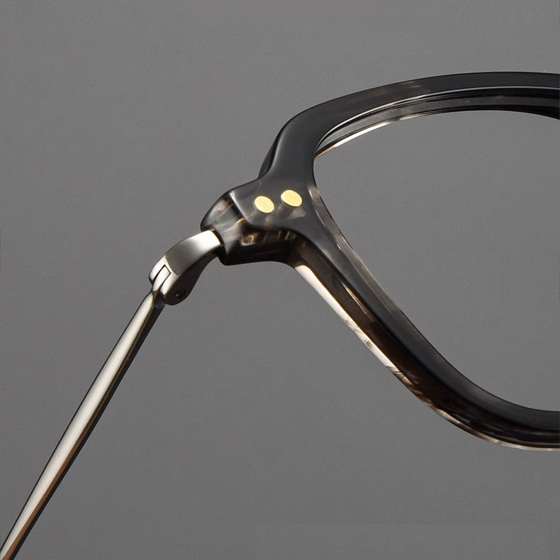 【10g超軽量・無重力フィット】Eterlens 度付きメガネ｜高級アセテート×チタン｜洗練スクエアフレーム｜軽量・高耐久｜メンズ・レディース兼用 - 商品画像 6/10 (Round RxReady)