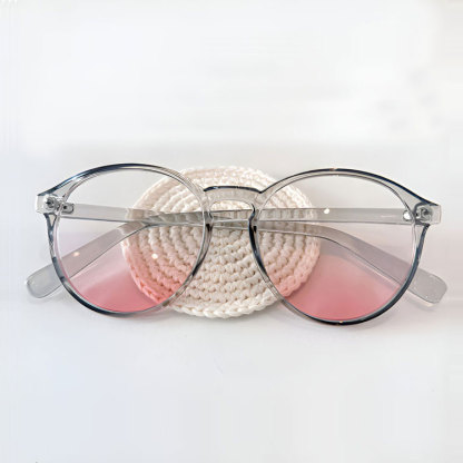 Eterlens | ビッグフレームチークメガネ | 小顔効果ブルーライトカット | 素顔に映える