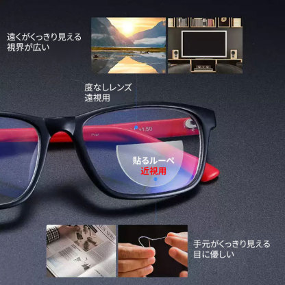 Eterlens │液体シリコン製貼るルーペ│近視メガネにも貼り付けOK