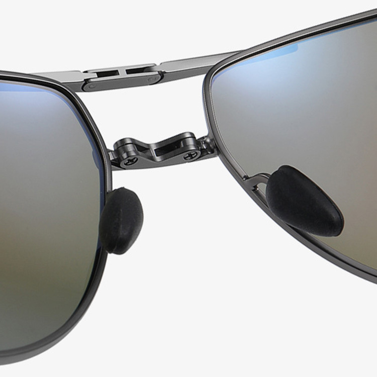 Eterlens | メタルアビエーター型 | 折りたたみ 夜間用偏光レンズ | メンズドライブメガネ-Eterlens