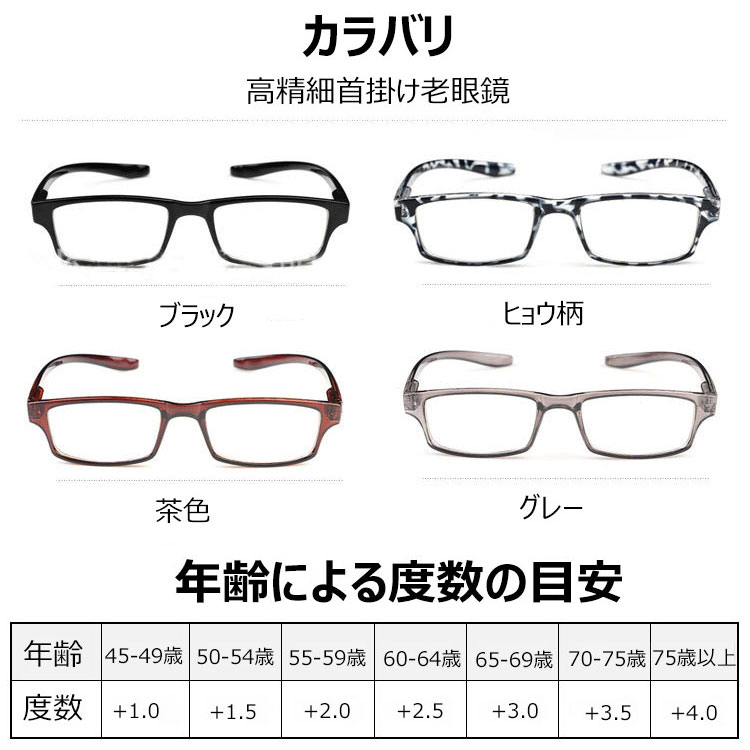 Eterlens 透明でシンプルな老眼鏡 | いつでも首に掛けられ、紛失しにくい/読書に最適-Eterlens