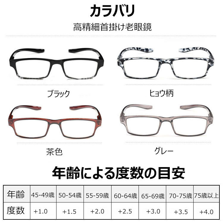 Eterlens 透明でシンプルな老眼鏡 | いつでも首に掛けられ、紛失しにくい/読書に最適-Eterlens