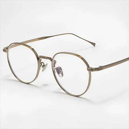 Eterlens｜華奢な彫刻模様付き超軽量チタンメガネ｜クラシックアート｜オーダーメイド