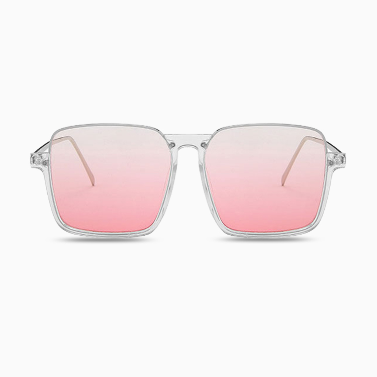 Eterlens｜ビッグフレームチークメガネ｜グラデーションカラーレンズ・UV380｜素顔でも血色感が良い