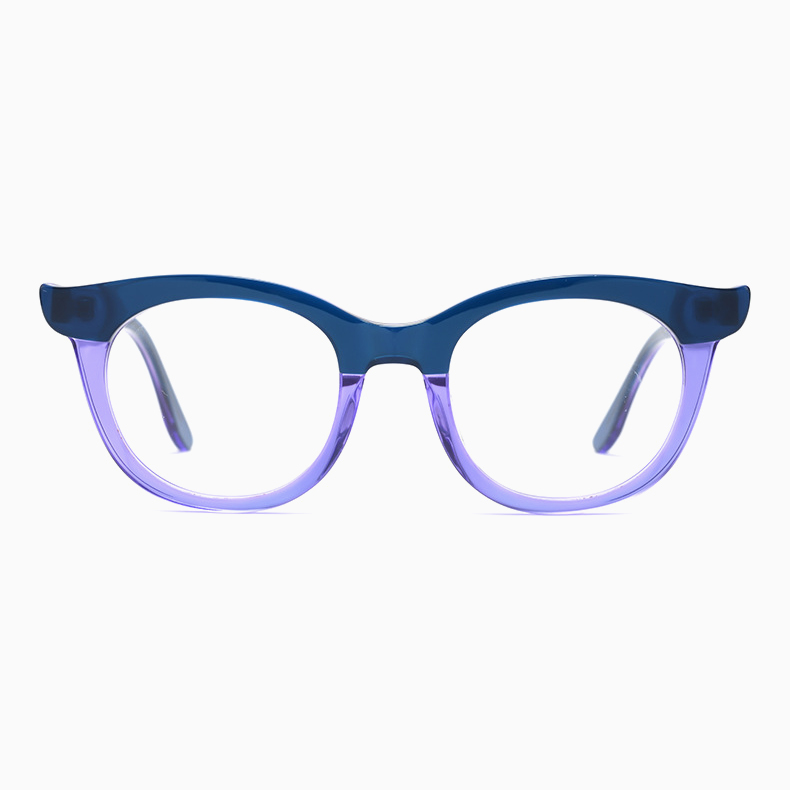 Eterlens｜派手なバイカラーブローフレームメガネ｜おしゃれで個性的