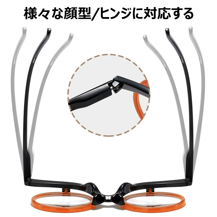 跳ね上げ式老眼鏡 | Round BlueGuard - 商品画像 4/13