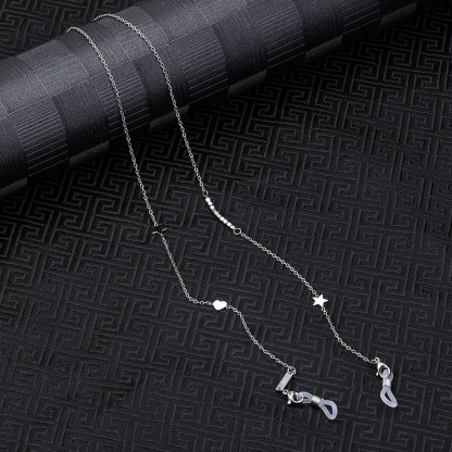 Eterlens おしゃれな純チタン製軽量眼鏡チェーン-Eterlens