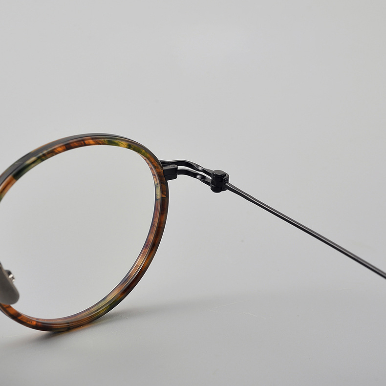 【9.5g超軽量・チタン】Eterlens 時の円環 メガネ 度付き対応 おしゃれ ラウンドメガネ | 細縁メタルフレーム | レトロ黒縁・ユニセックス - 商品画像 7/14 (Round RxReady)