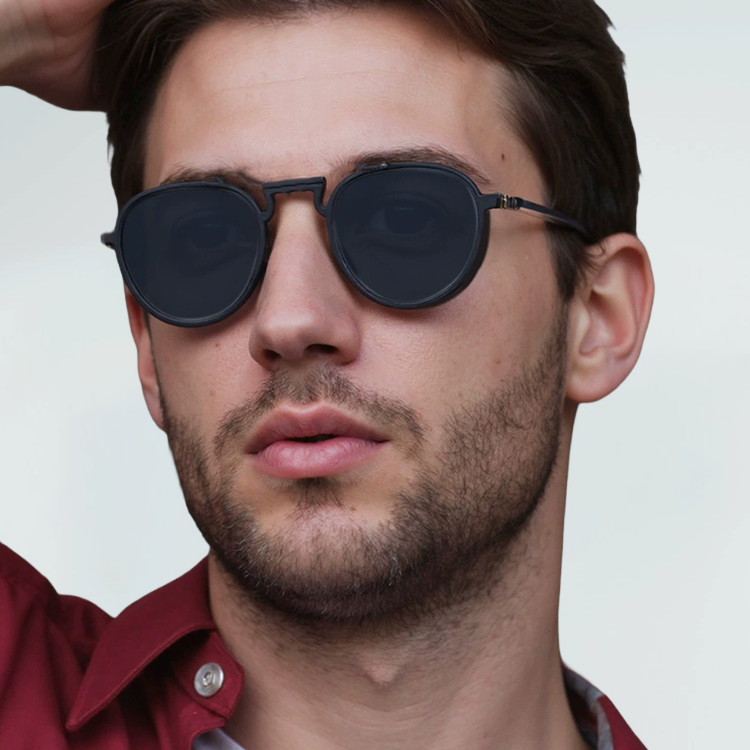 Eterlens|メタルオーバルフレーム|UV400|高級感漂うメンズサングラス-Eterlens