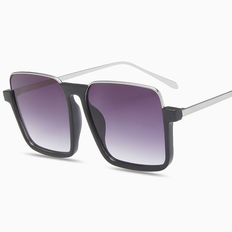 Eterlens｜ビッグフレームチークメガネ｜グラデーションカラーレンズ・UV380｜素顔でも血色感が良い