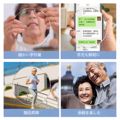 Eterlens オッと思わせるインパクト大な 七角形レンズ搭載シニアグラス-Eterlens