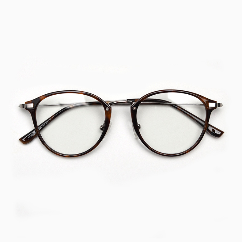 Eterlens クラシックラウンドフレームメタルブリッジ│度数対応可能のブルーライトカットメガネ-Eterlens