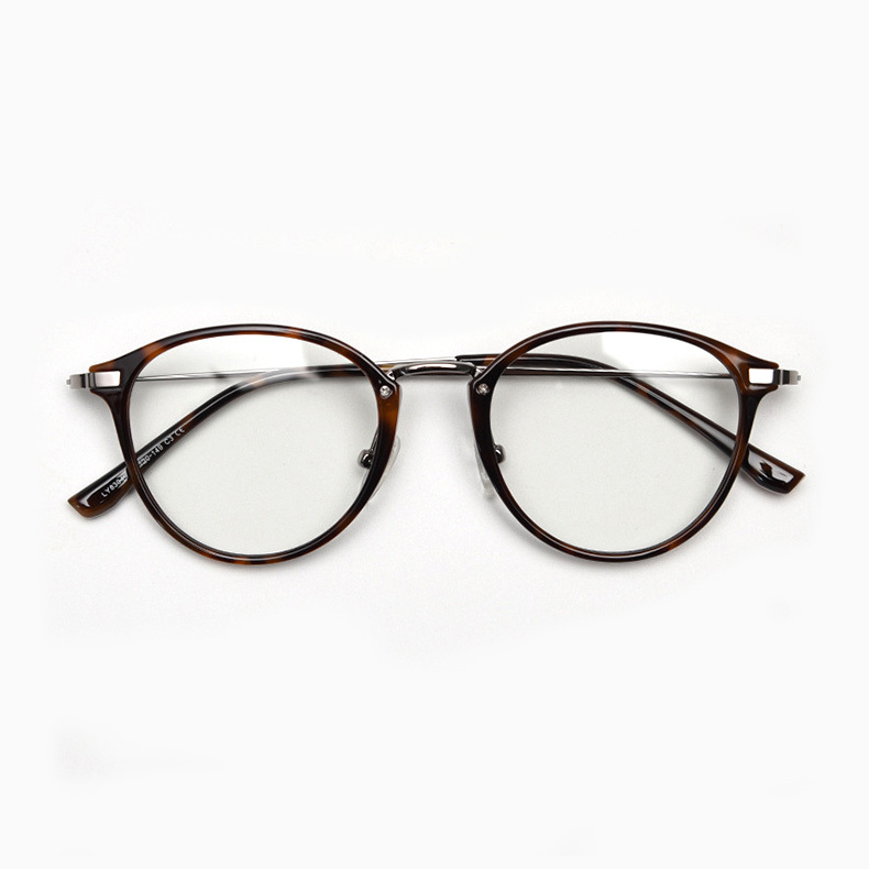 Eterlens クラシックラウンドフレームメタルブリッジ│度数対応可能のブルーライトカットメガネ-Eterlens