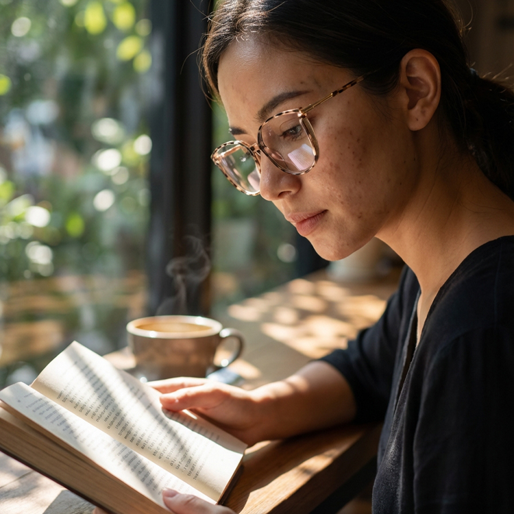 Eterlens│知的な透明感のあるメガネ