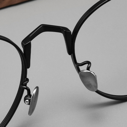 Eterlens｜12g ビッグフレームチタン製ヴィンテージ風メガネ｜度付き対応｜匠の技が光る一本