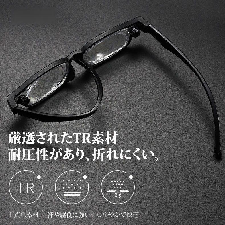 Eterlens｜手動でピントを合わせる老眼鏡｜+1.00から+4.00まで調節可能｜シンプルでエレガント