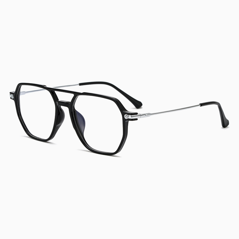 Eterlens｜11.9gユニセックスダブルブリッジアビエーター型メガネ｜度付き対応｜高級感漂う