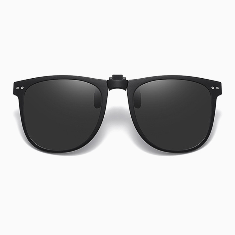 Eterlens｜リベット付きメタルフレーム｜偏光・眩しさ対策｜跳ね上げ式折りたたみクリップオンサングラス