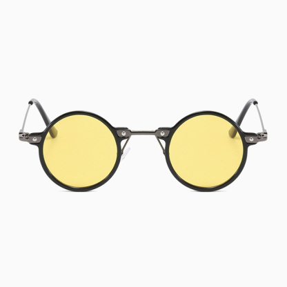 Eterlens 小さめの個性ラウンドフレーム|UV400|ヒップホップ風サングラス-Eterlens