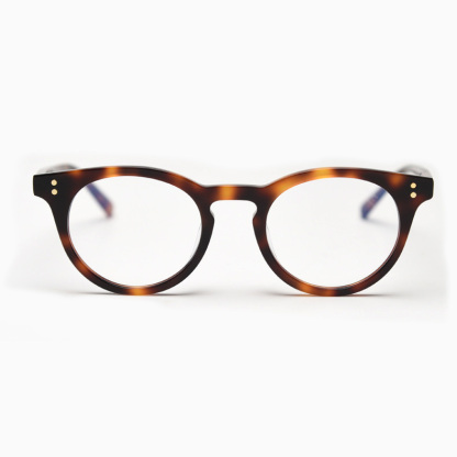 Eterlens｜デザイナーコレクションのボストン型フレーム｜度付き対応｜キーホールブリッジメガネ-Eterlens