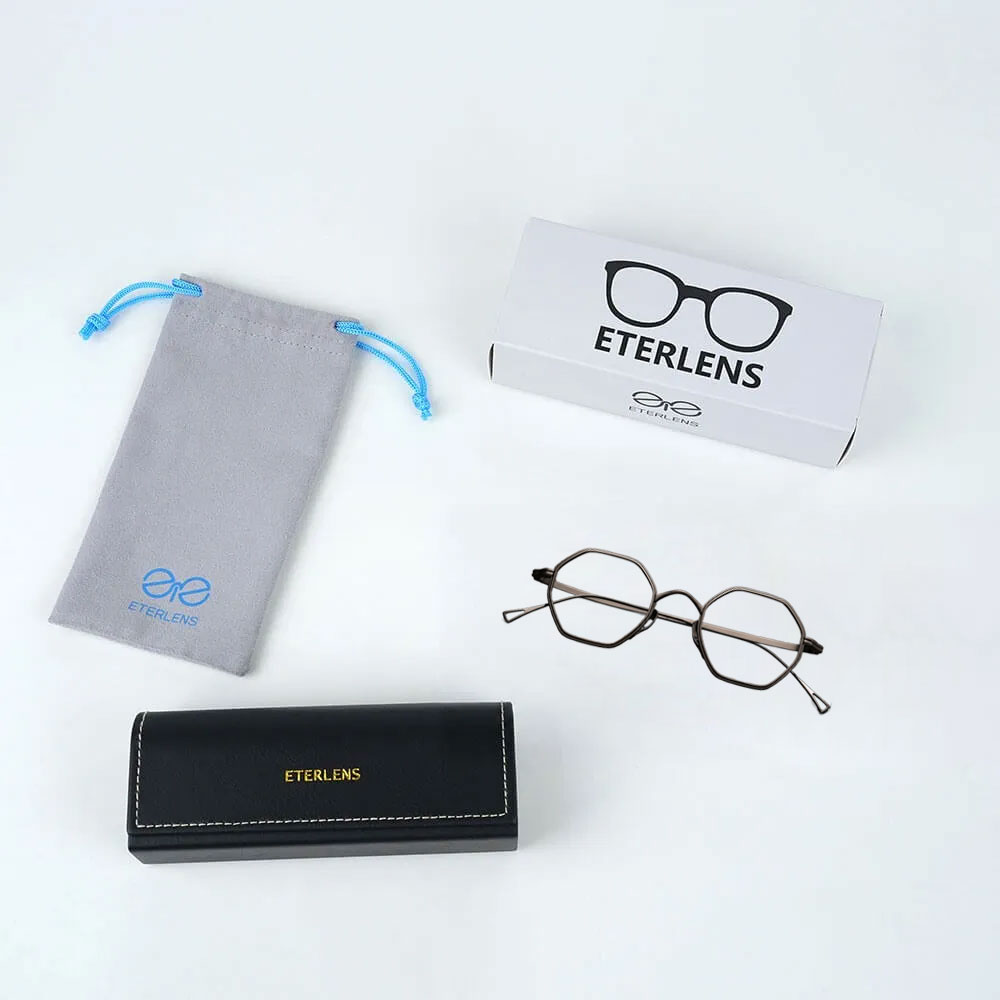 Eterlens | 9.2 g βチタンフレーム【AXIS-8】| 精密工学が生んだオクタゴンデザイン | 仕事中の所作に、静かな品格を | 近視・乱視・老眼 カスタム対応