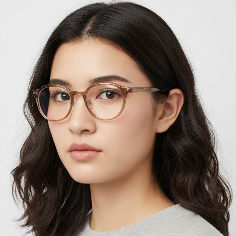 Eterlens | 16g レトロ風アセテートメガネ | 芯張りテンプル | オーダーメイド