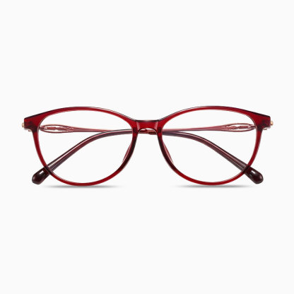 Eterlens｜透かし彫りデザインラインストーンを施したキャットアイメガネ｜度付き対応｜すっぴんでも肌映え