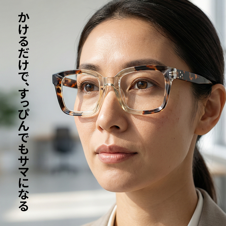 【トレンド感満載・小顔効果】Eterlens 老眼鏡 おしゃれ スクエアメガネ | TR超軽量フレーム | ブルーライトカット・個性的ファッション - 商品画像 3/8 (Round BlueGuard)