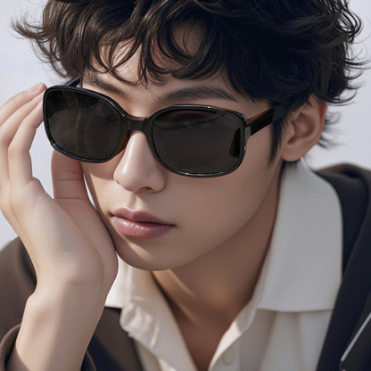 Eterlens｜透明感のあるオーバルフレーム｜折りたたみ 偏光｜トレンド偏光サングラス-Eterlens