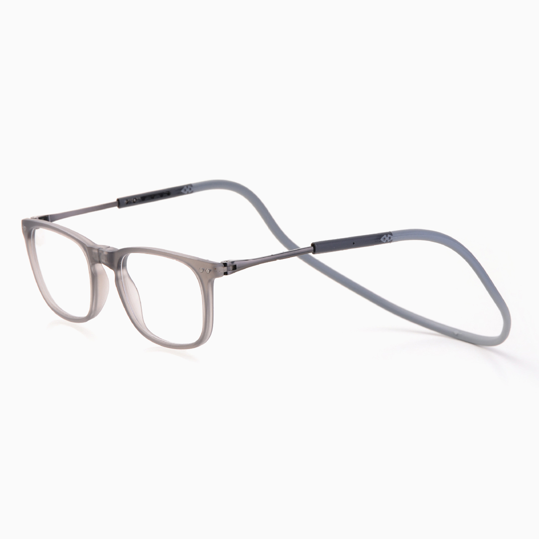 【置き忘れ・紛失防止】Eterlens 首掛け磁石式老眼鏡│ スクエアフレーム UVカット・ブルーライトカット