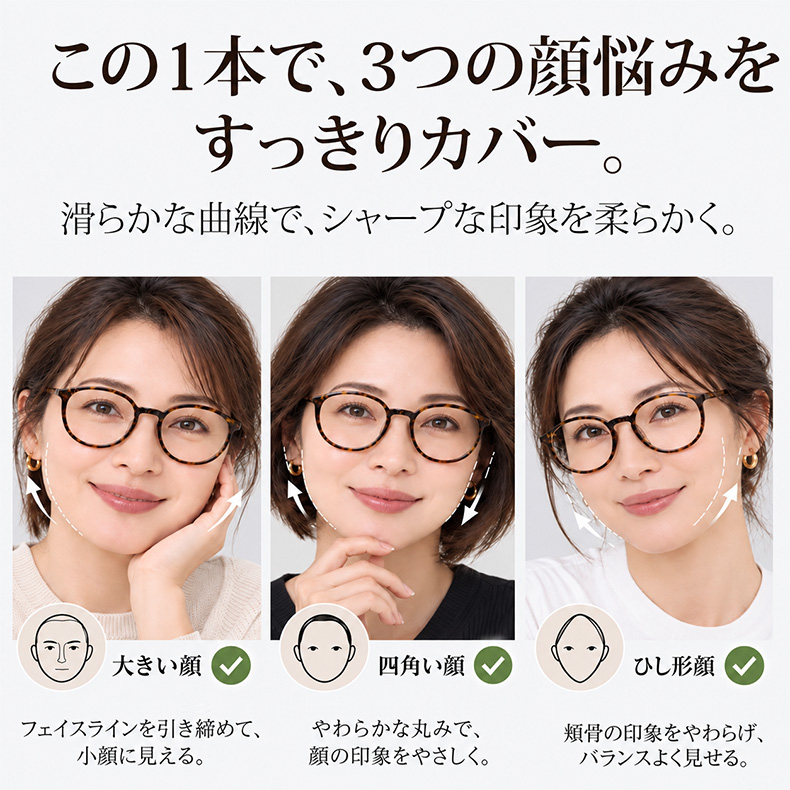 【顔、ひと回り小さく見せる眼鏡】レトロラウンドフレーム超軽量ブルーライトカット老眼鏡 |Eterlens