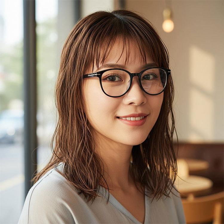 Eterlens 女性用ブルーライトカット多焦点老眼鏡