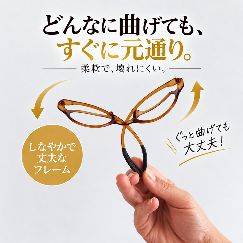 【500回落としても、無事でした】5.1g！レトロ風ラウンドフレームブルーライト老眼鏡 | 耳の痛み、鼻の跡、ずれ落ちるレンズ。今日で卒業です！