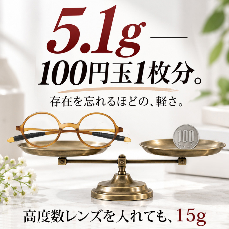 【500回落としても、無事でした】5.1g！レトロ風ラウンドフレームブルーライト老眼鏡 | 耳の痛み、鼻の跡、ずれ落ちるレンズ。今日で卒業です！