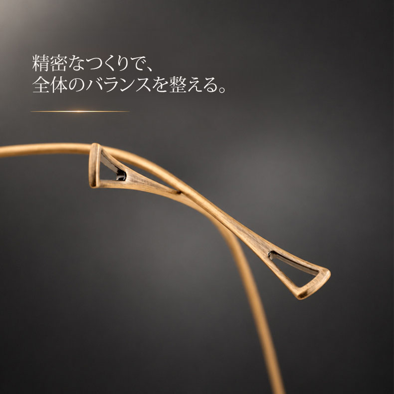 CROWN｜10g クラウンパント型フレームスプラウトパットメガネ｜匠の技が光る一本 | 読書も仕事も、自然な印象で
