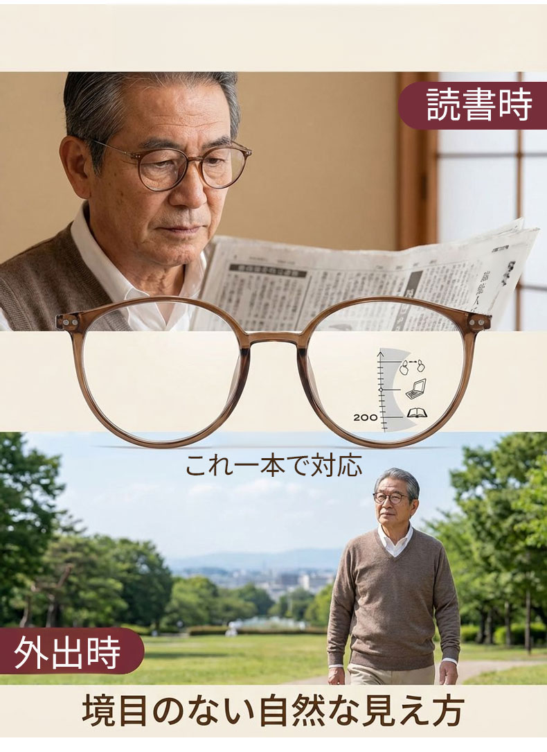 [cs]超軽量クリア老眼鏡 | Boston Progressive 商品説明画像 3