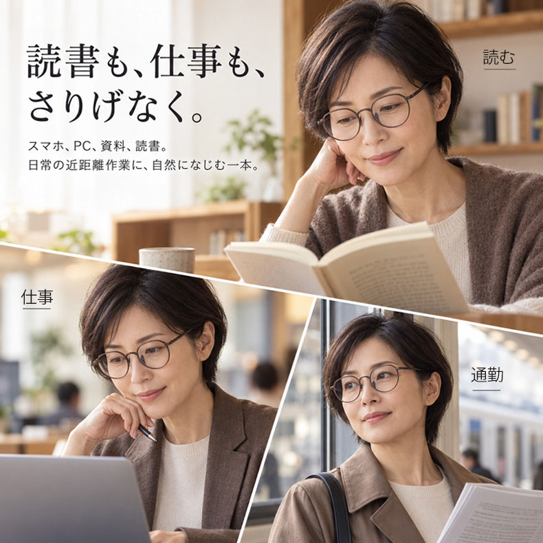 CROWN｜10g クラウンパント型フレームスプラウトパットメガネ｜匠の技が光る一本 | 読書も仕事も、自然な印象で